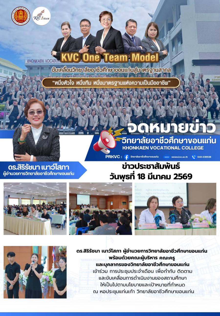  การประชุมประจำเดือน เพื่อกำกับ ติดตาม และขับเคลื่อนการดำเนินงานของสถานศึกษาให้เป็นไปตามนโยบายและเป้าหมายที่กำหนด