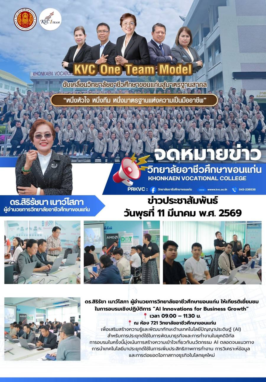 การอบรมเชิงปฏิบัติการ “AI Innovations for Business Growth”