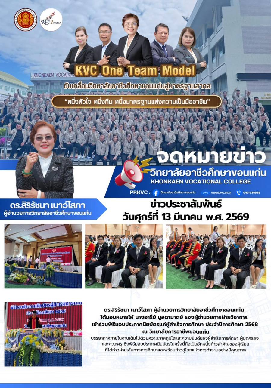 พิธีมอบประกาศนียบัตรแก่ผู้สำเร็จการศึกษา ประจำปีการศึกษา 2568